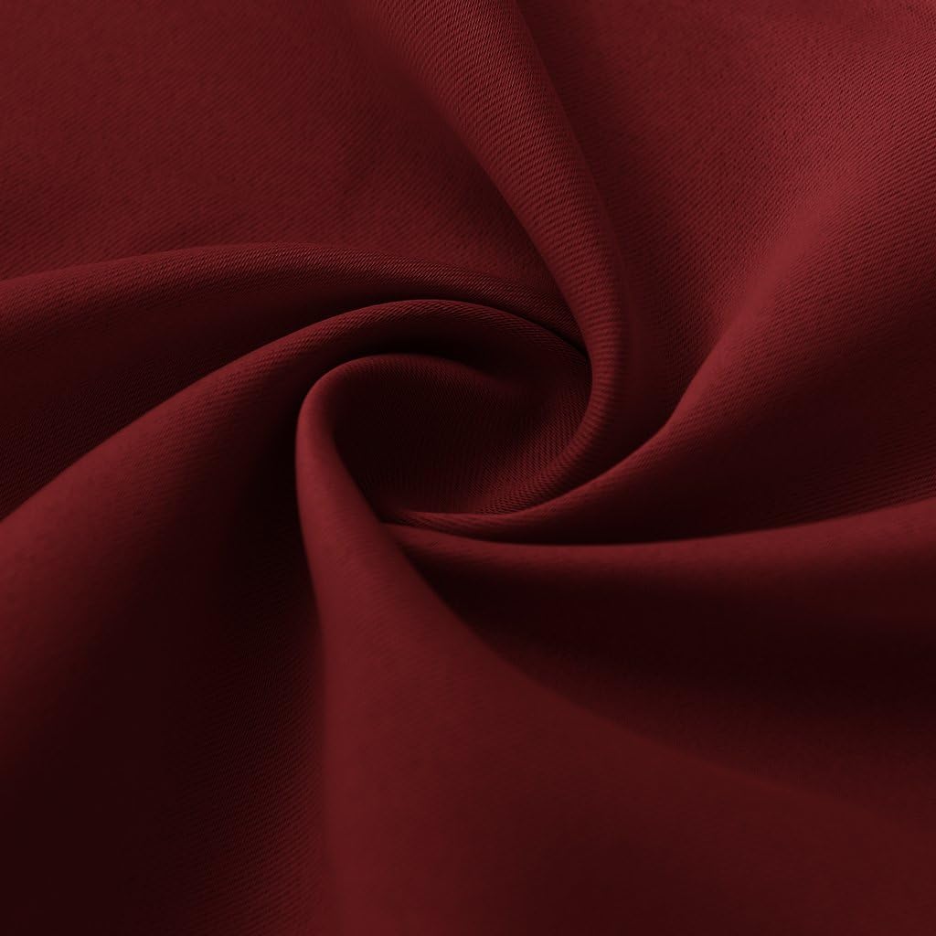 RYB HOME Curtains for Bedroom 63 inches Long, Blackout Thermal Insulating Window Treatment Drapes