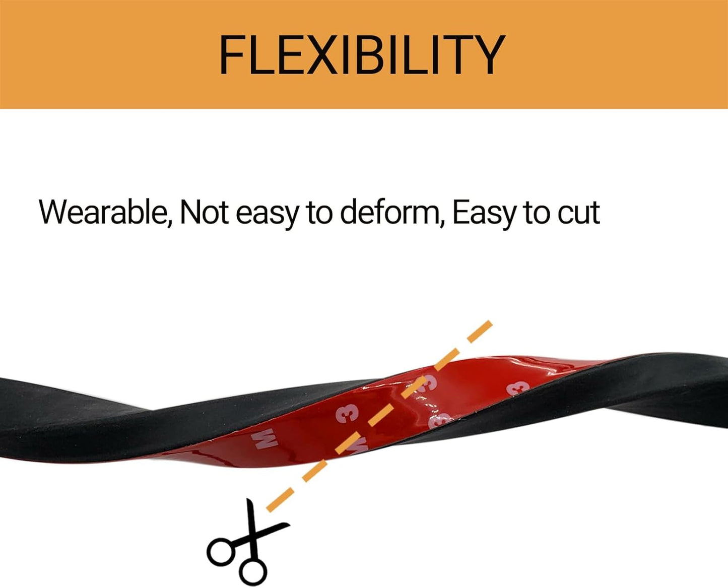 Rubber Weather Stripping, Rectangle Foam Seal Strip, Rubber Gasket for for Auto, Boat, Garage