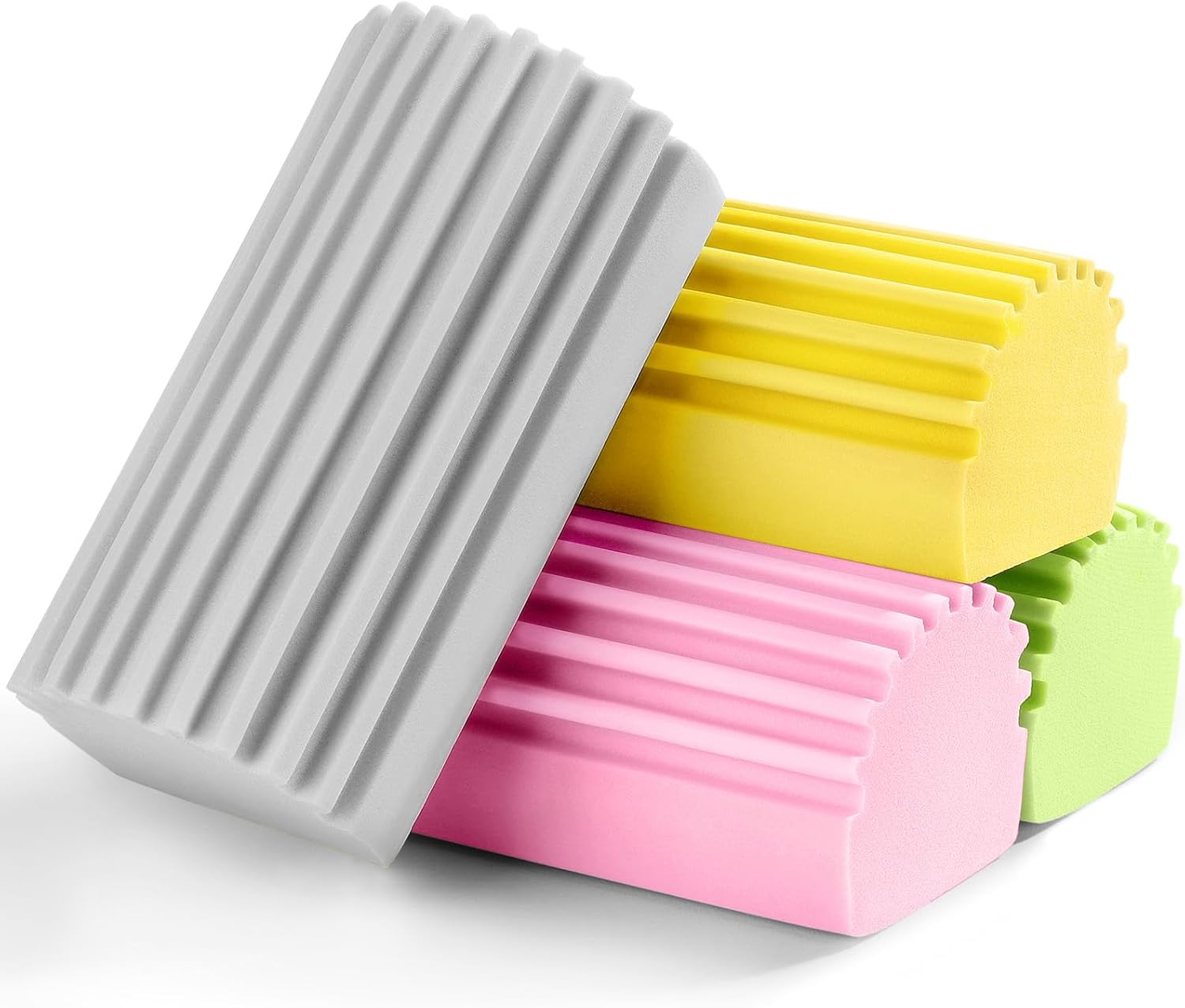 4-Pack Damp Clean Duster Sponge,Reusable Magic Dusting Sponge Brush for Cleaning Blinds, Glass