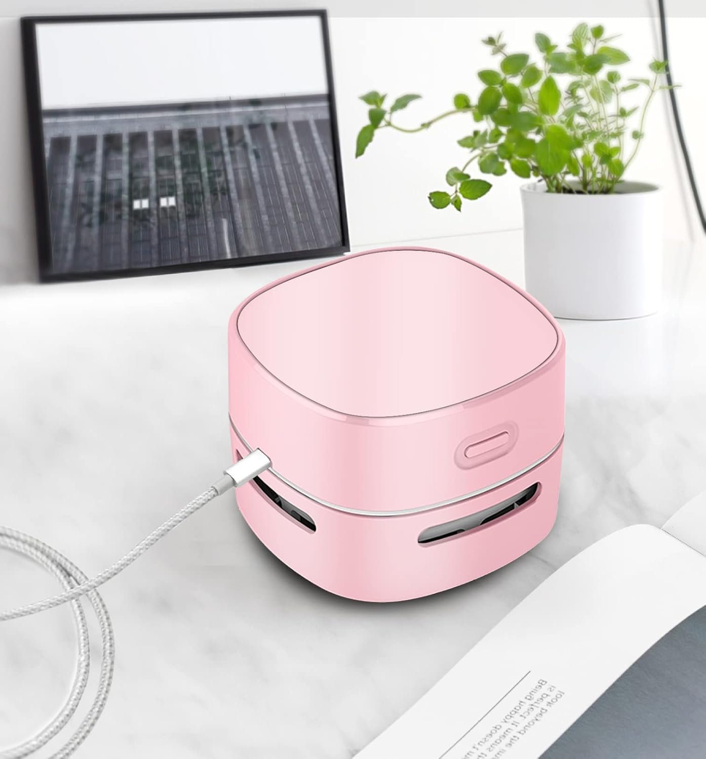 ODISTAR Desktop Vacuum Cleaner, Mini Table dust Sweeper Energy Saving,High Endurance up to 400