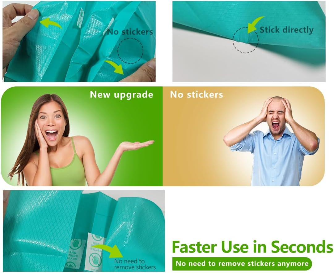 TenFans Toilet Seat Covers Disposable - 20 Count Individually Travel Pack - Sticker Free Faster Use
