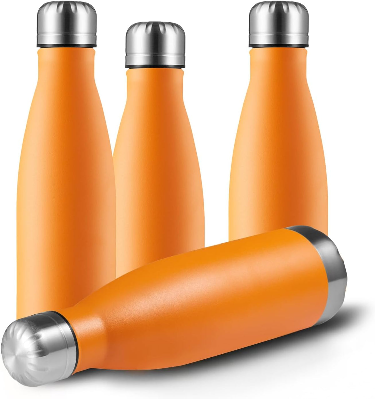 MEWAY 17oz Sport Water Bottle 4 Pack Vacuum Insulated Stainless Steel Leak-Proof Double Wall Cola