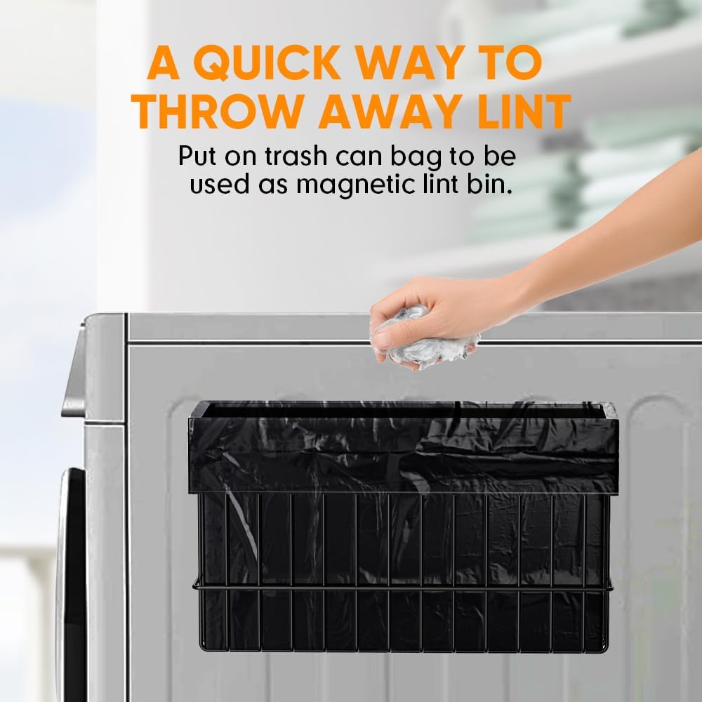 Magnetic Dryer Ball Holder for Laundry Room Organization and Storage, Magnetic Lint Bin for Laundry