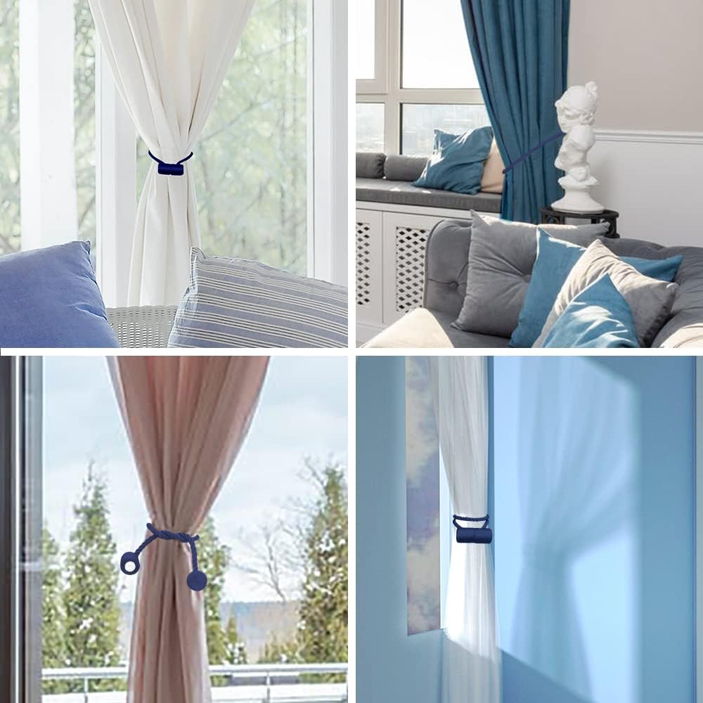 18 Inch Strong Magnetic Curtain Tiebacks, Curtain Holdbacks Modern Upgrade Strong 2021 New Twisted