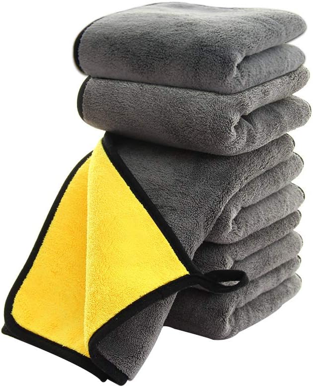 SOFTBATFY Ultrasoft, Large, Thick and Quick Drying Car Microfiber Cleaning Towel 800GSM Polishing