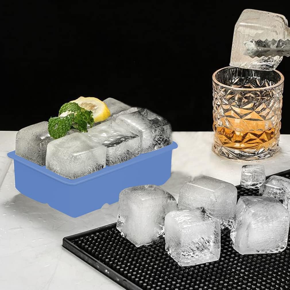 ROTTAY Ice Cube Trays (Set of 2), Sphere Ice Ball Maker with Lid & Large Square Ice Cube Maker for