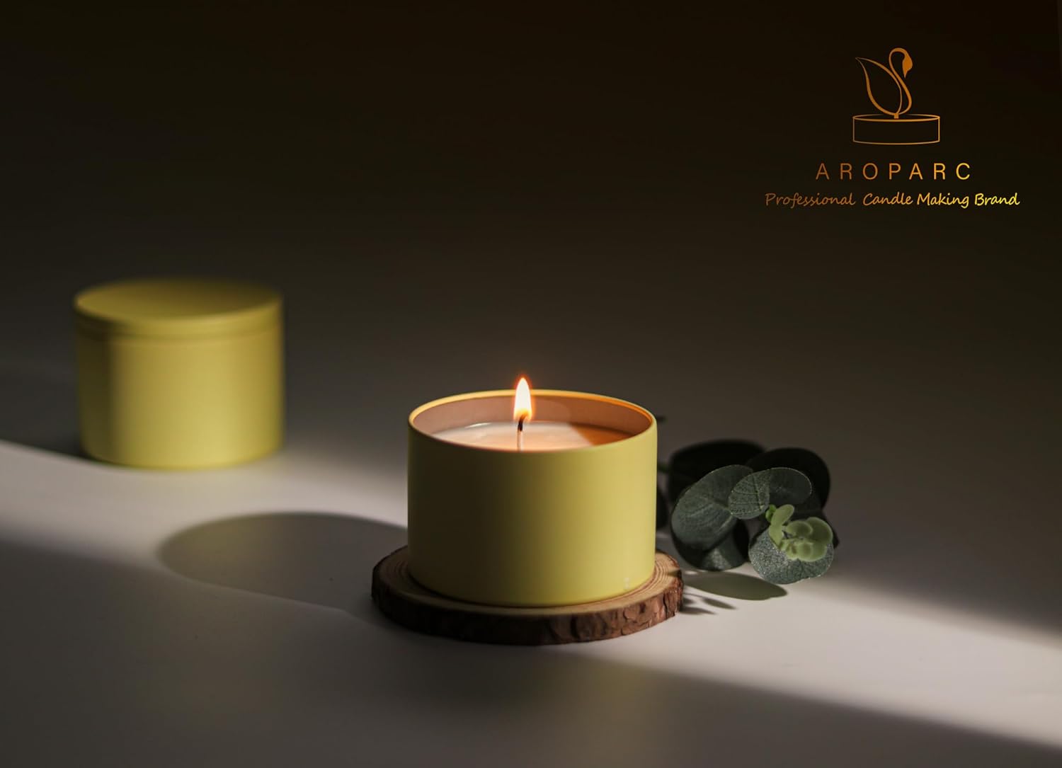 Aroparc Candle Tins 8oz with Lids, 24 Pack Seamless Candle Containers for Candle Making Supplies