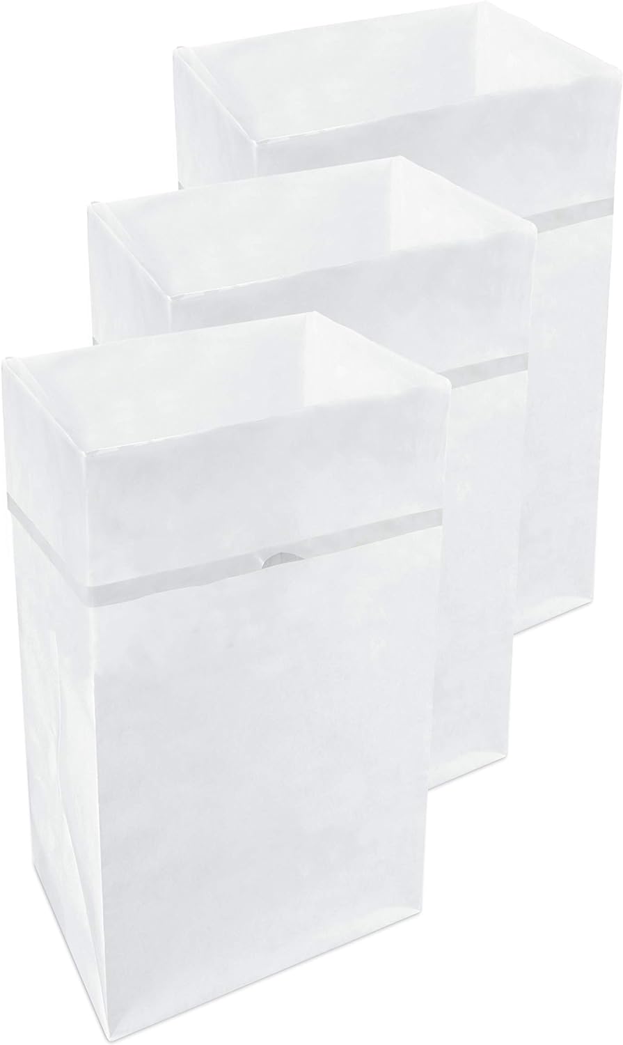 30 Gallon Disposable Pop-Up Trash Cans (3-Pack) with Fitted Bags – Foldable Garbage & Recycling