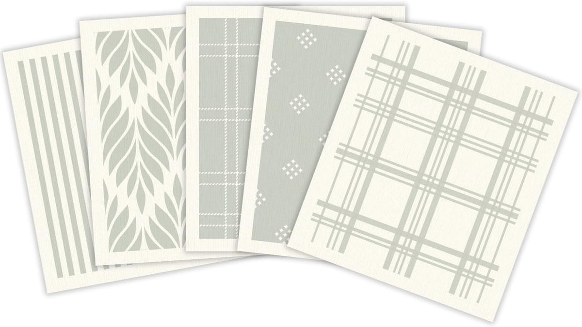 HALL & PERRY Swedish Dishcloths for Kitchen, 5-Pack, Reusable Cellulose Sponge Cloths for Kitchen &