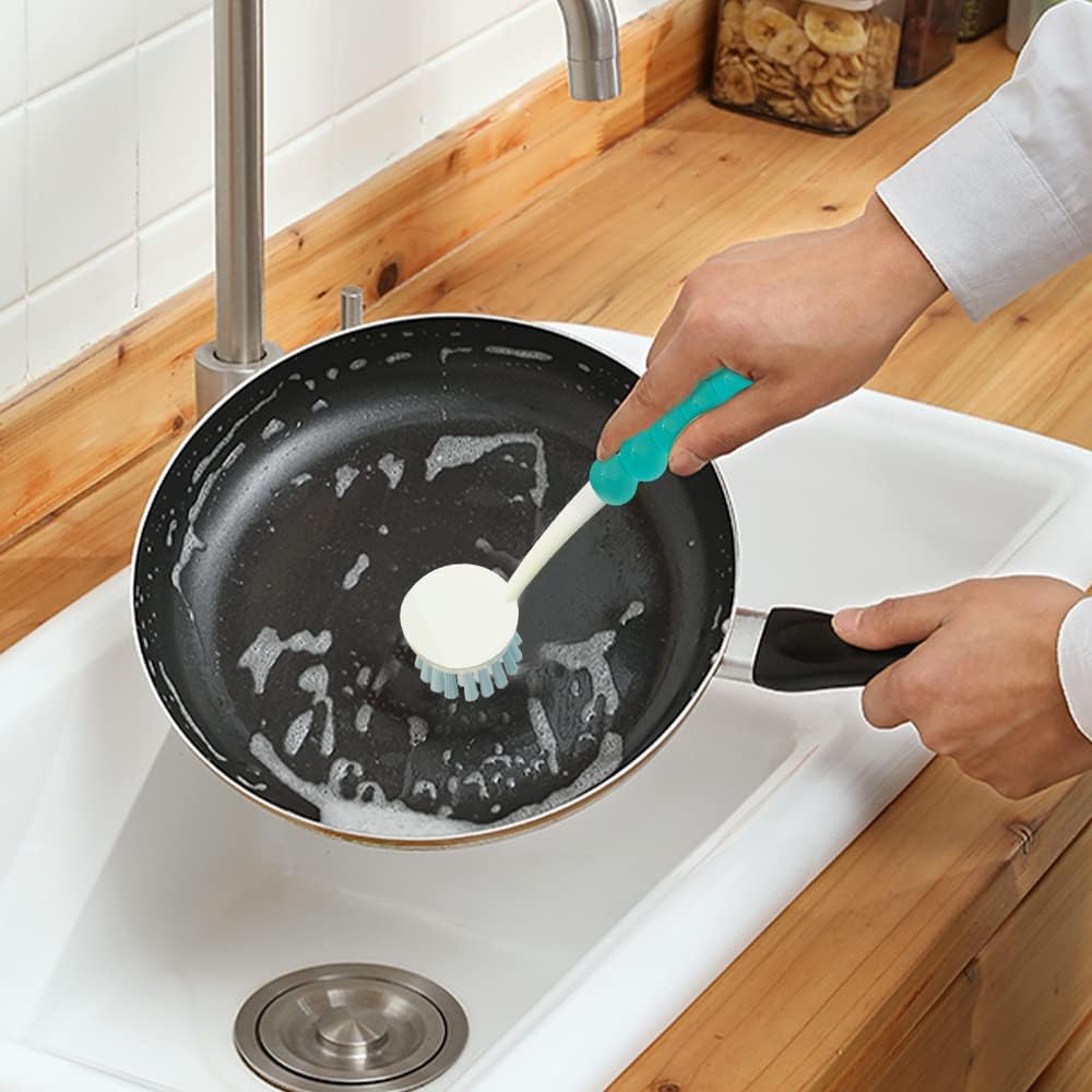 6 PCS Cleaning Brush, Scrub Brush Set for Kitchen and Bathroom Household Use with Various Brushes