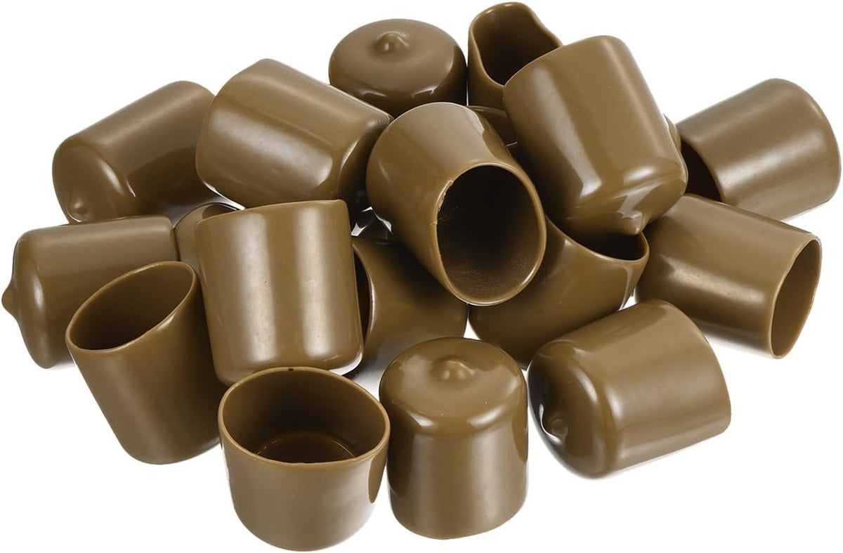 uxcell 20pcs Rubber End Caps 23mm(15/16") ID Vinyl PVC Round Tube Bolt Cap Cover Screw Thread