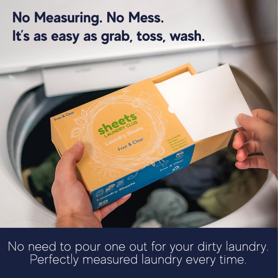 Sheets Laundry Club Laundry Detergent Sheets, 400 Loads - Fresh Linen Scent, Eco-Friendly