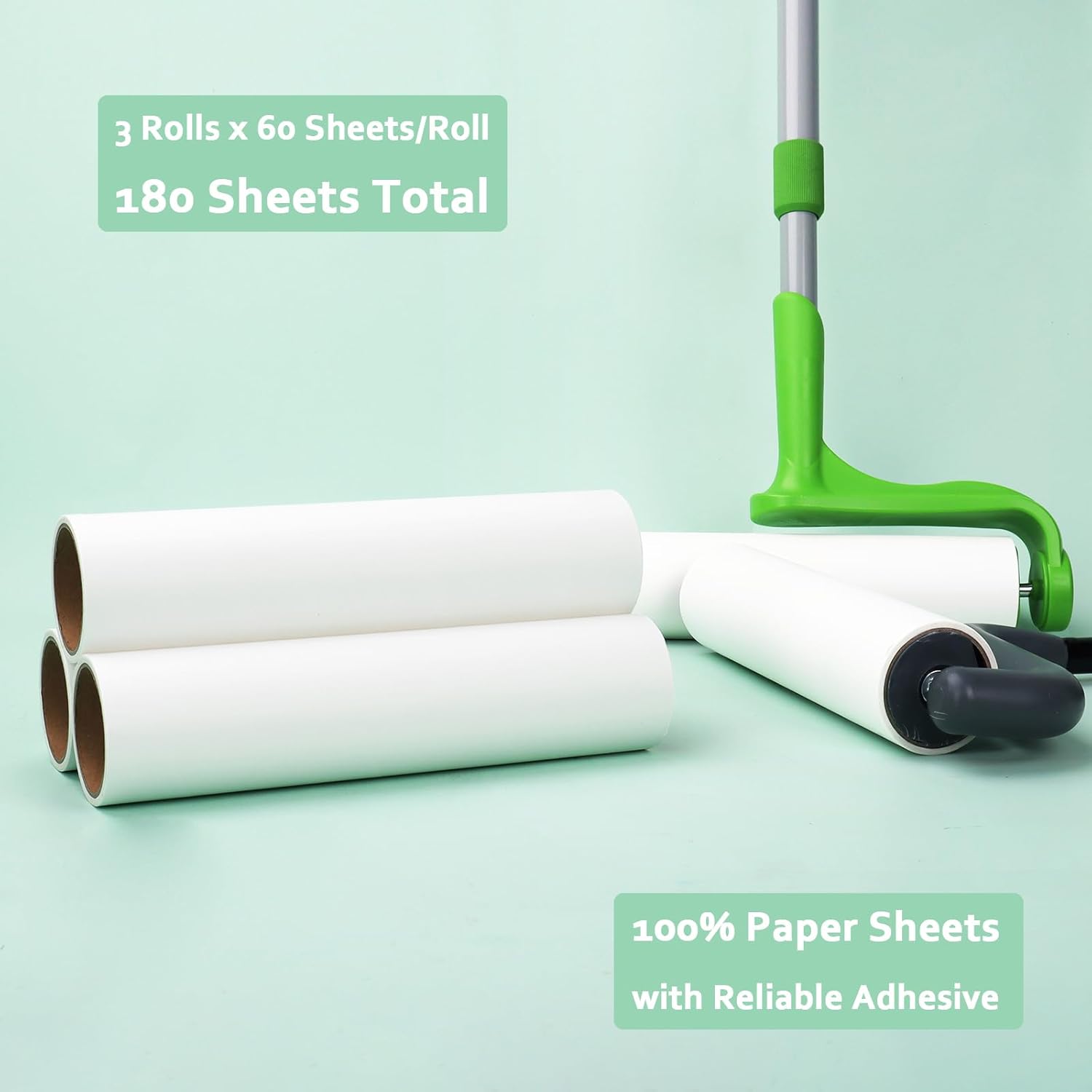 Large Lint Roller Refills 10 inch Wide Ultra Sticky Mega Roller Refills for Evercare Layers Smart