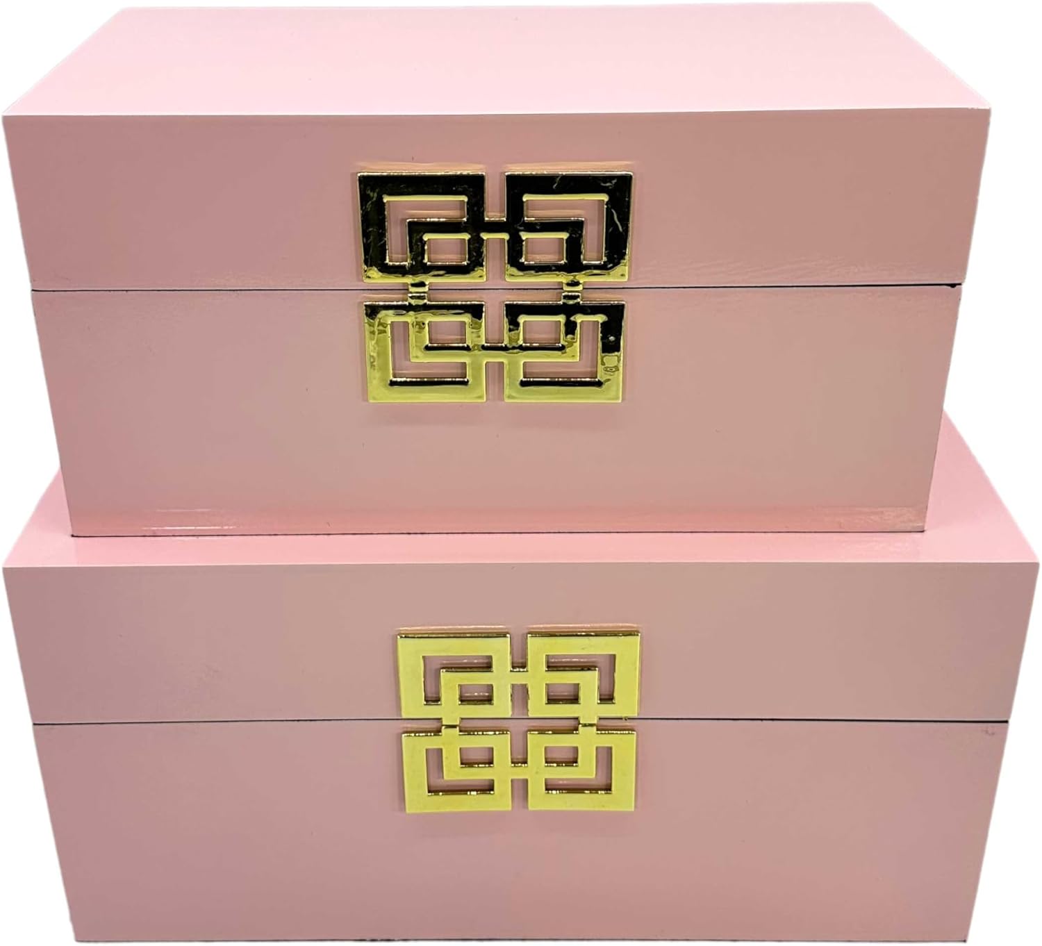 Galt International Storage Box Set Decorative Storage Box w/Hinged Lid Classic Design Wood Decor