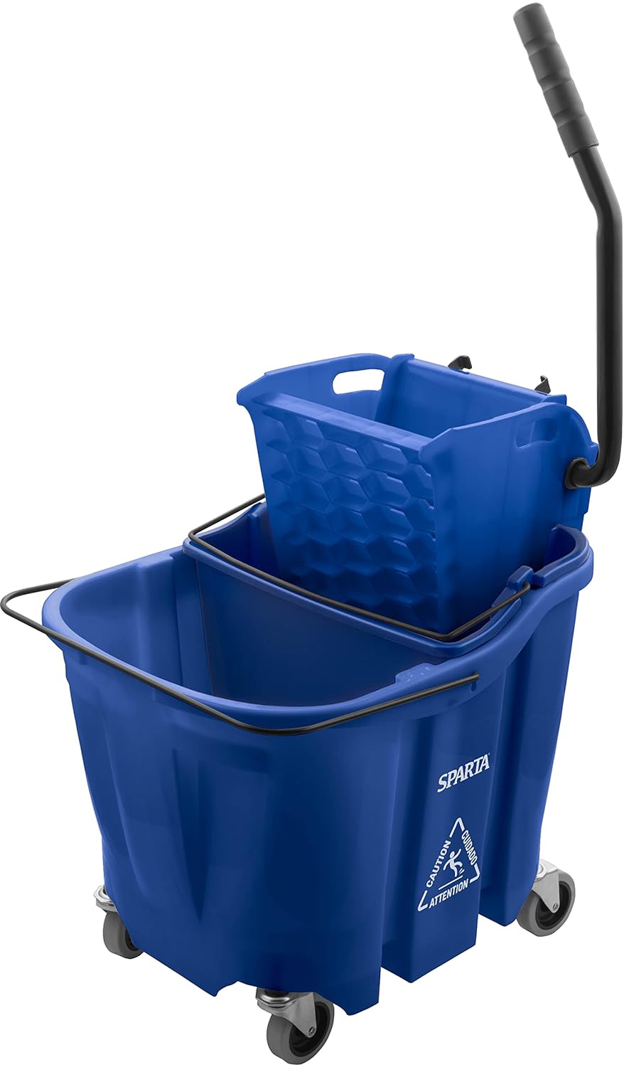 Carlisle FoodService Products Omnifit Mop Bucket with Side Press Wringer and Soiled Water Insert