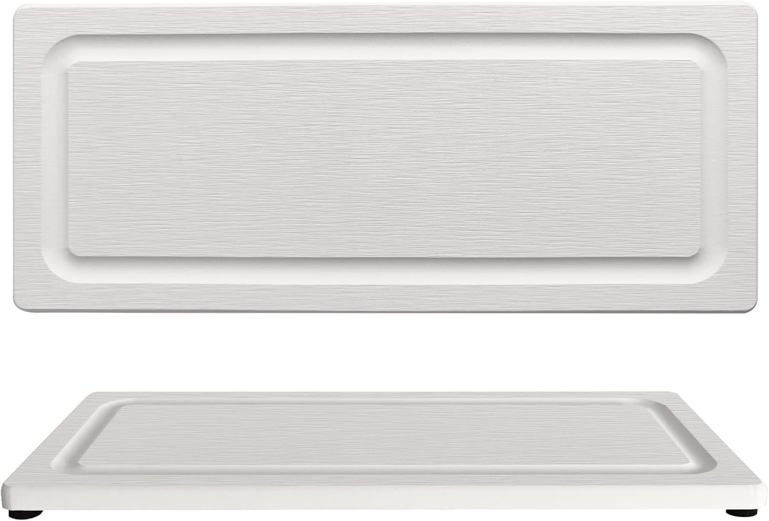 2 PCS Fast-Drying Stone Trays for Bathroom Sink & Kitchen Counter, Water Absorbing Diatomite Sink