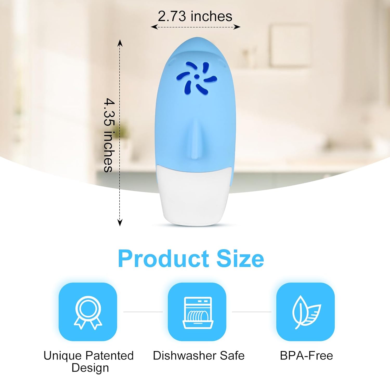 Asltw Upgrade Cute Fridge Deodorizer, Dolphin Fridge Cleaner, Freezer Odor Freshener, Add Baking