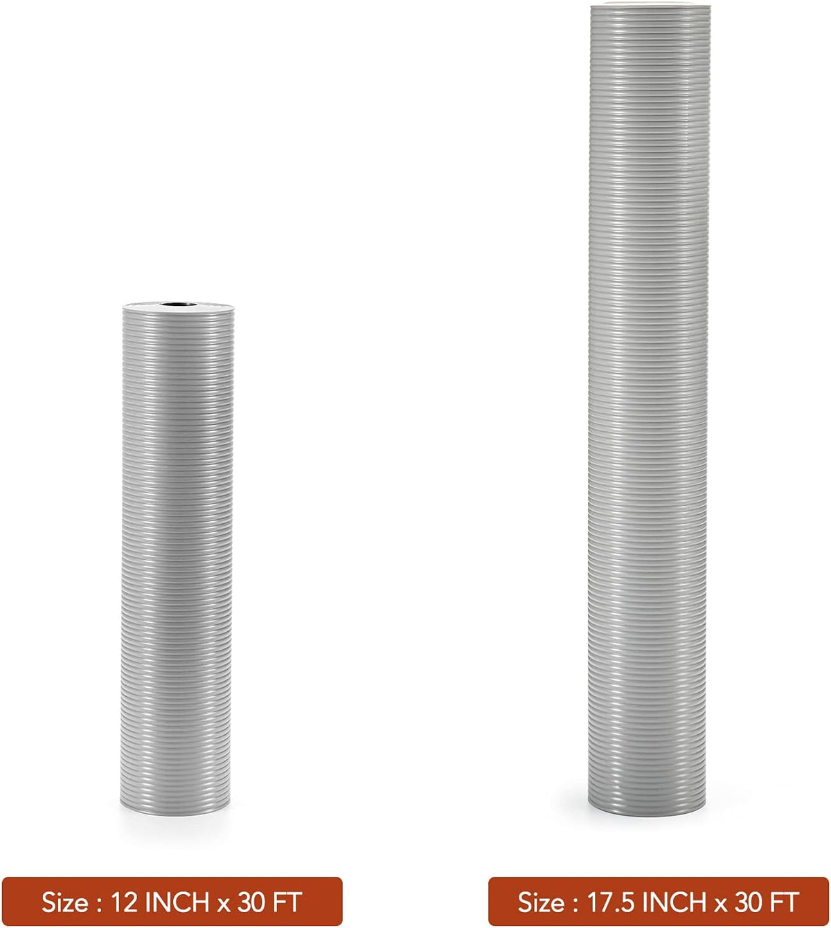 Glotoch Premium Grey Shelf Liner 17.5" x 30 ft. - Non Adhesive Drawer Liner, Waterproof Cabinet
