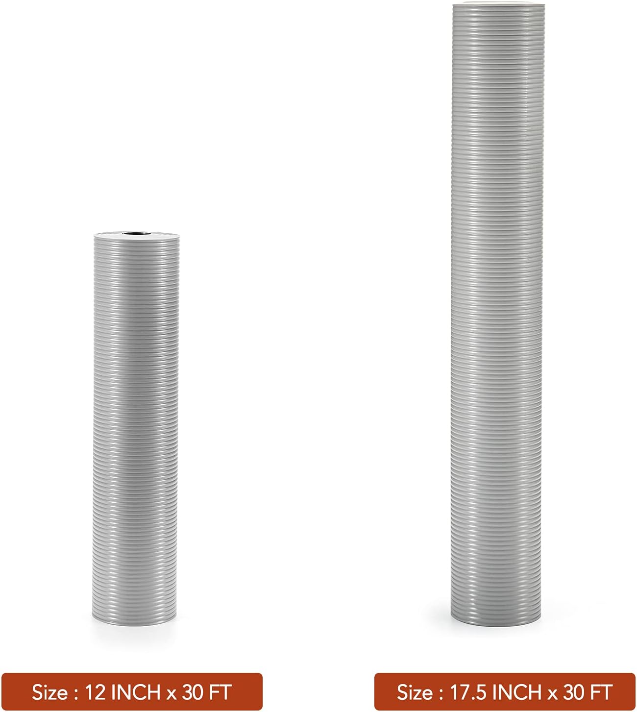 Glotoch Premium Grey Shelf Liner 17.5" x 30 ft. - Non Adhesive Drawer Liner, Waterproof Cabinet