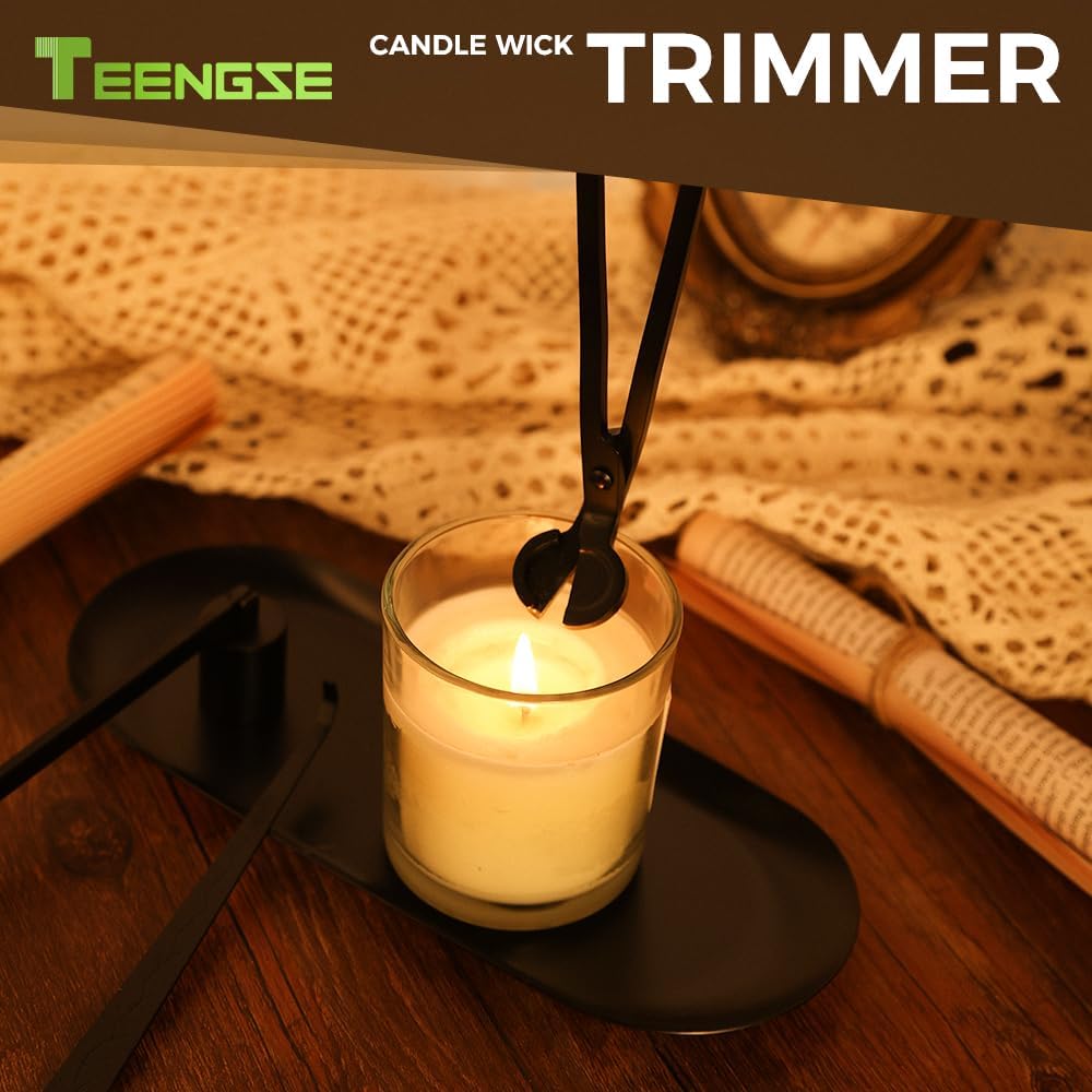 3 in 1 Candle Accessory Set, Candle Wick Trimmer, Candle Wick Snuffer, Candle Wick Dipper Beautiful