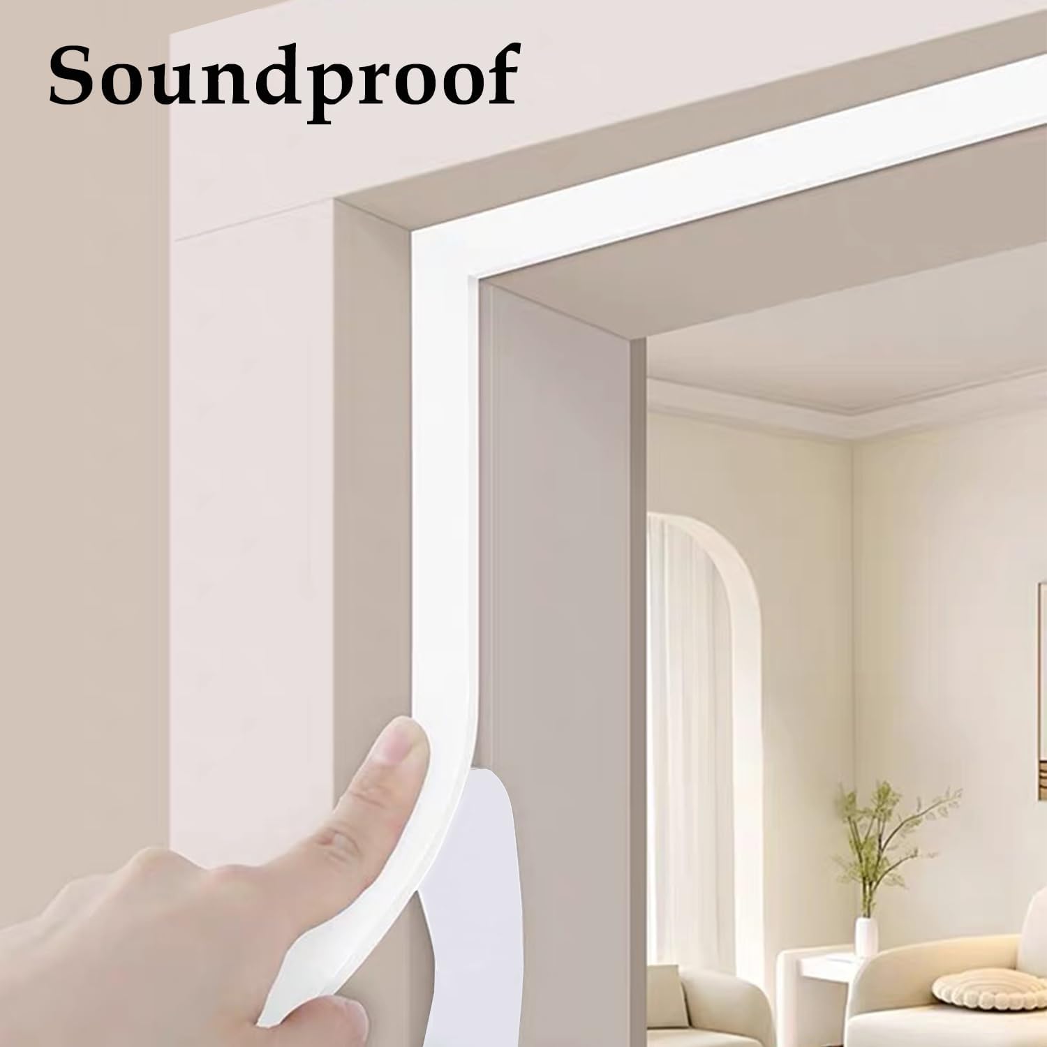 Weather Stripping Door Seal White,Self Adhesive Foam Tape,Window Insulation Weatherproof Gasket