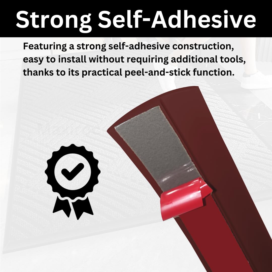 1/5 inch Height Floor Transition Strip, Self Adhesive Carpet Wood Tile Vinyl Flooring Laminate