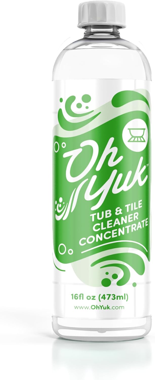 Oh Yuk Tub and Tile Cleaner – Concentrate Refill Makes 4 Bottles | Dissolves Soap Scum and Grime |
