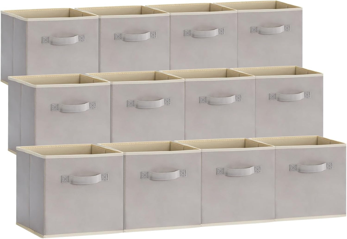 Lifewit 12 Packs Storage Cubes, 11 Inch Cube Storage Bins, Foldable Decorative Fabric Storage