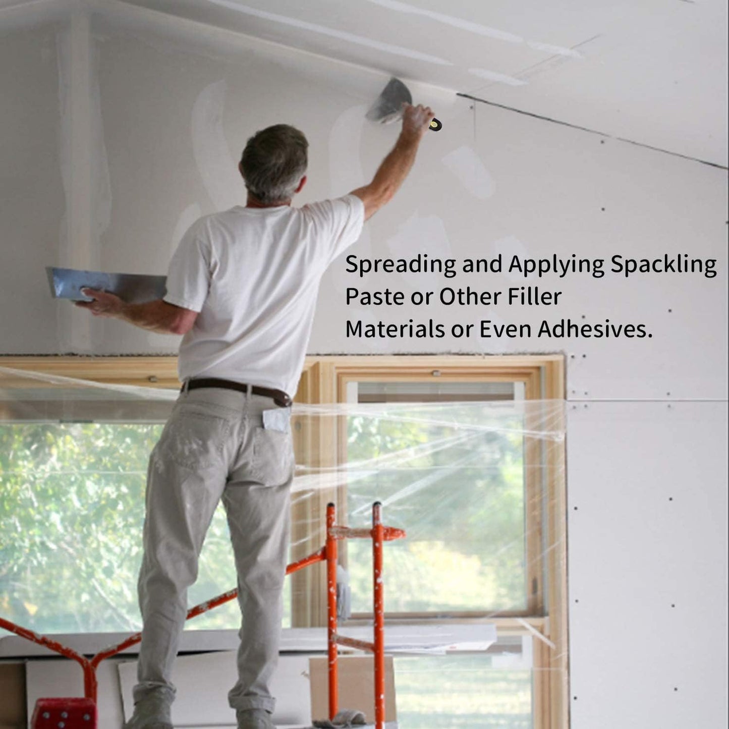 DEKEones Putty Knife Scrapers, Spackle Knife, Metal Scraper Tool for Drywall Finishing, Plaster