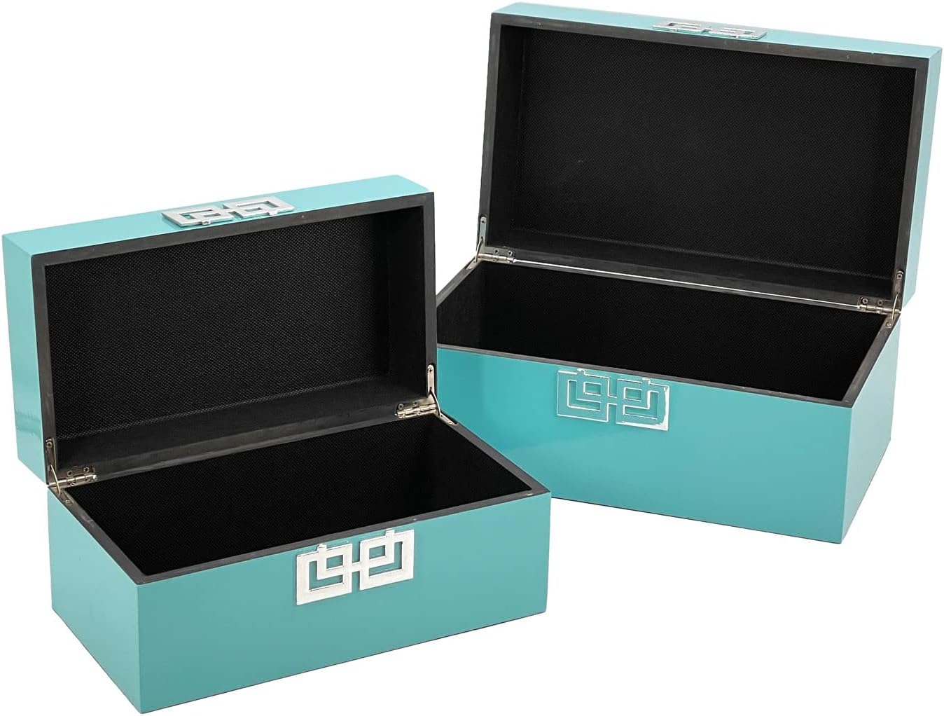 Galt International Large & Small Decorative Storage Box w/Hinged Lid - Classic Design Wood Decor