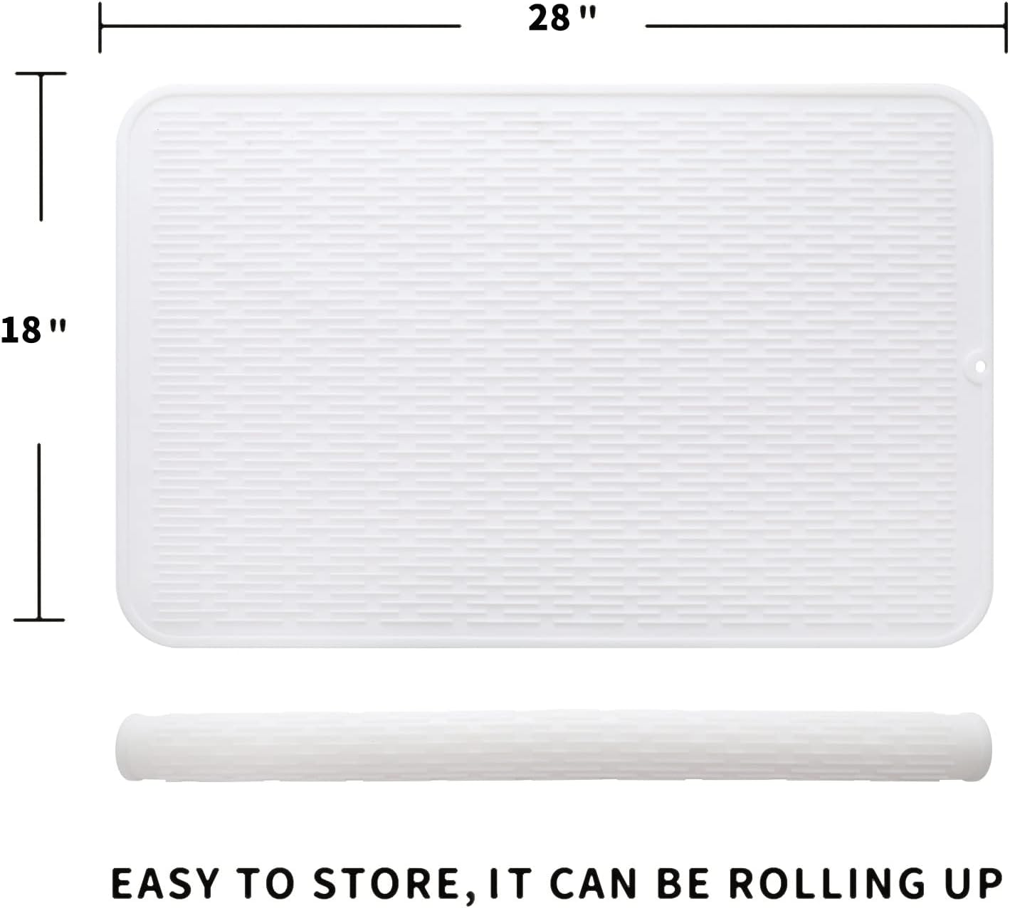 Silicone Dish Drying Mat for Multiple Usage,Easy clean,Eco-friendly,Heat-resistant Silicone Mat for