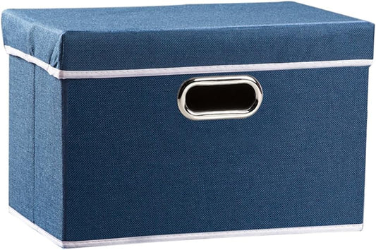 PRANDOM Collapsible Storage Bin with Lid [1-Pack] Fabric Foldable Storage Box Organizer Container