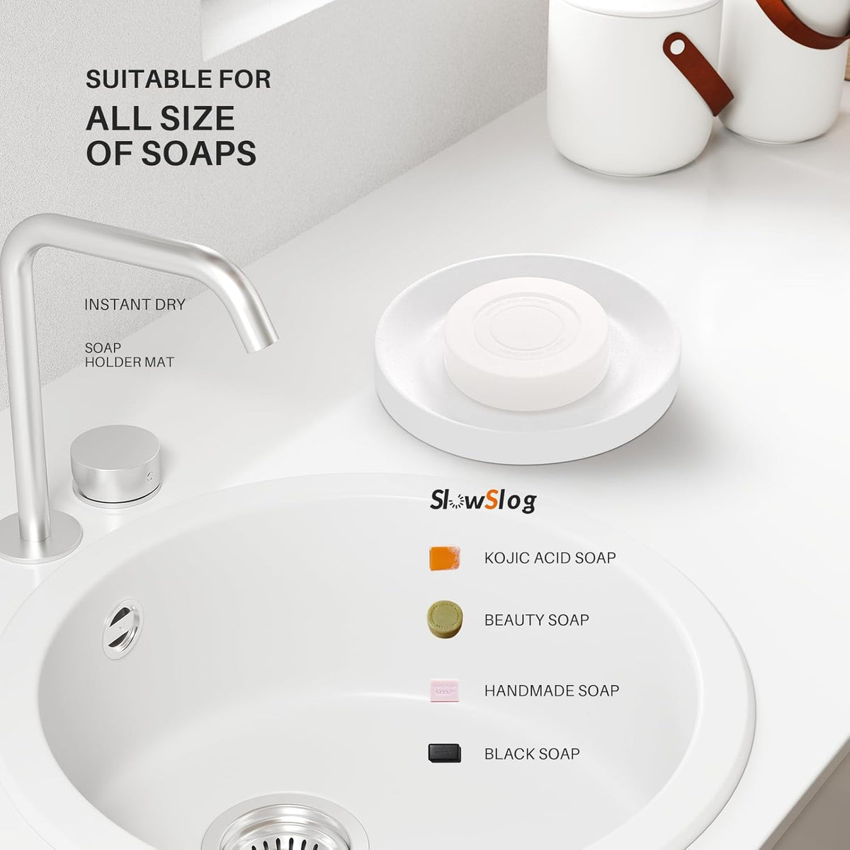 Diatomite Soap Dish Holder, Stone Bath Dish, Quick Dry Stone Bar Holder, Fast Drying Soap Saver