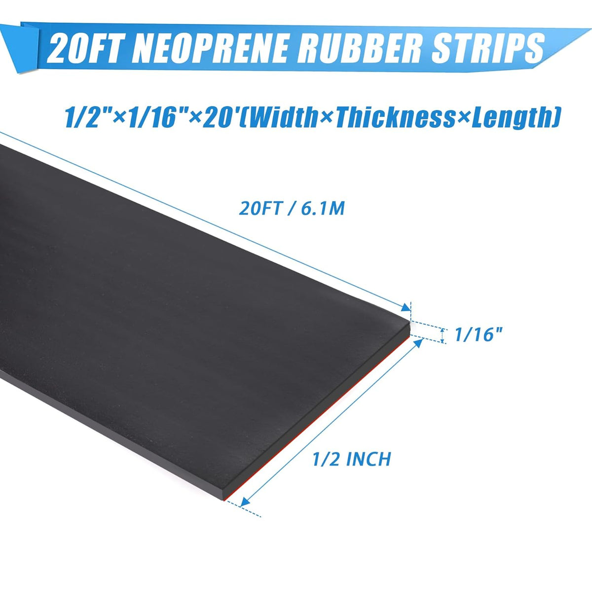 Adhesive Rubber Strips Neoprene Rubber Sheets, Rolls & Strips with Adhesive Backing Rubber Pads