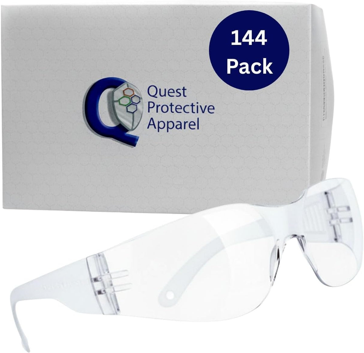 Quest Protective Apparel Safety Glasses for Men and Women - Anti Fog Safety Goggles for Shooting