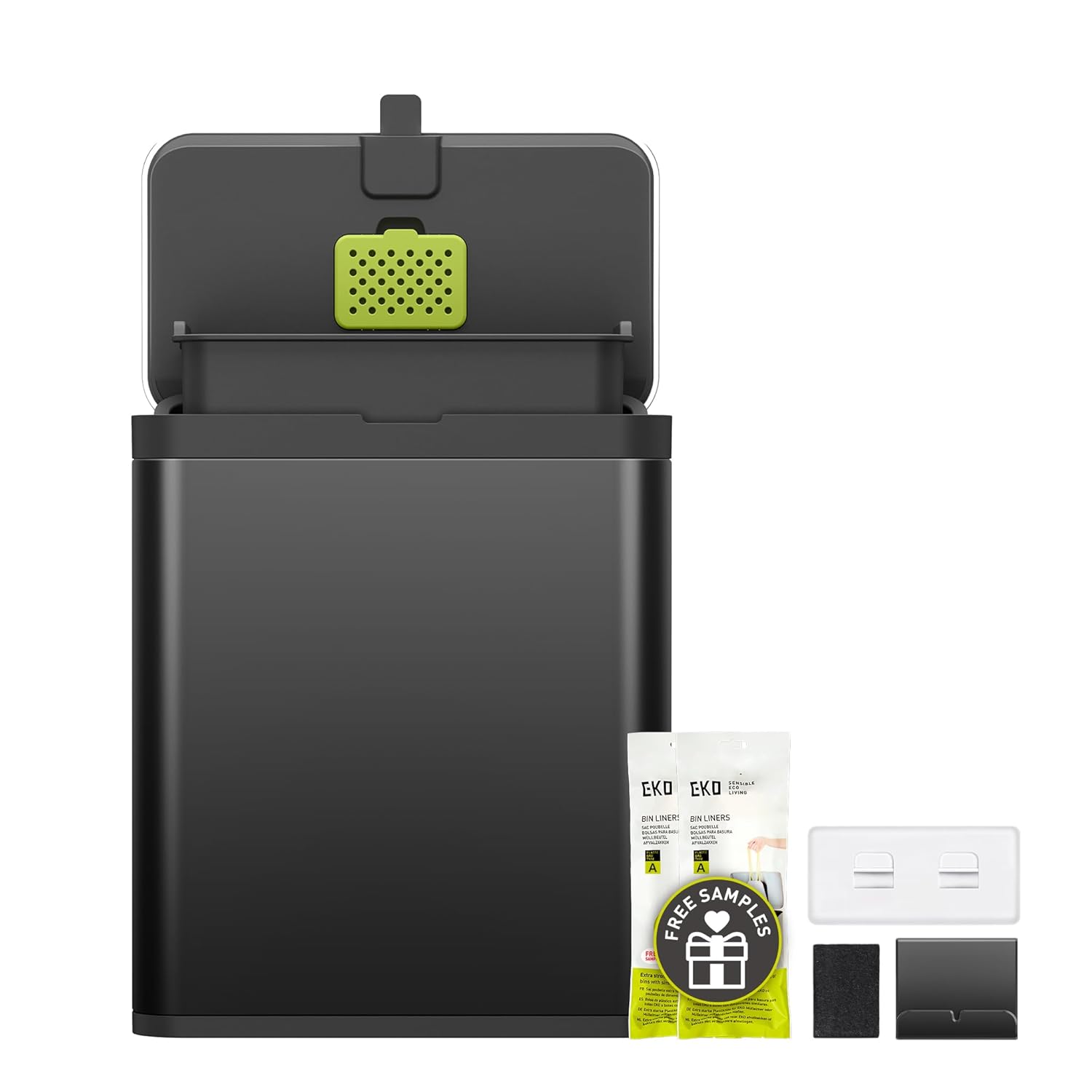 EKO Kitchen Compost Bin, 7L / 1.85 Gal Stainless Steel with Removable Inner Bucket and Deodorizer