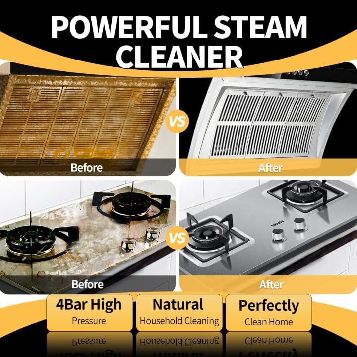 Steam Cleaner, 6 Steam Levels, 42oz Tank & 11 Pieces Accessories, 1500W High-Temperature Steam