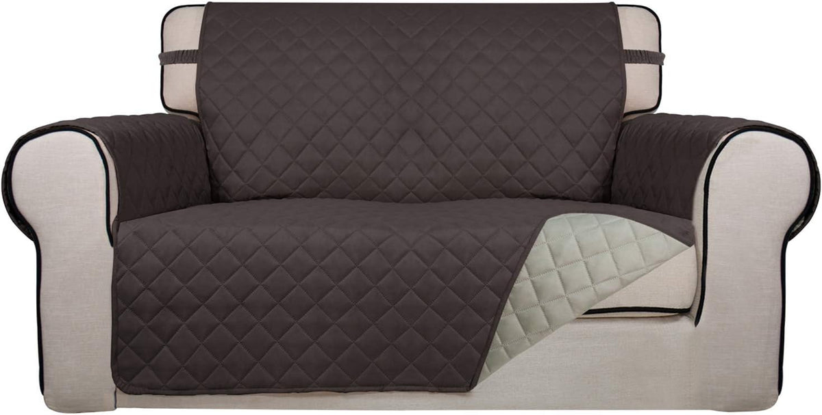 PureFit Reversible Quilted Sofa Cover, Water Resistant Medium Slipcover Furniture Protector