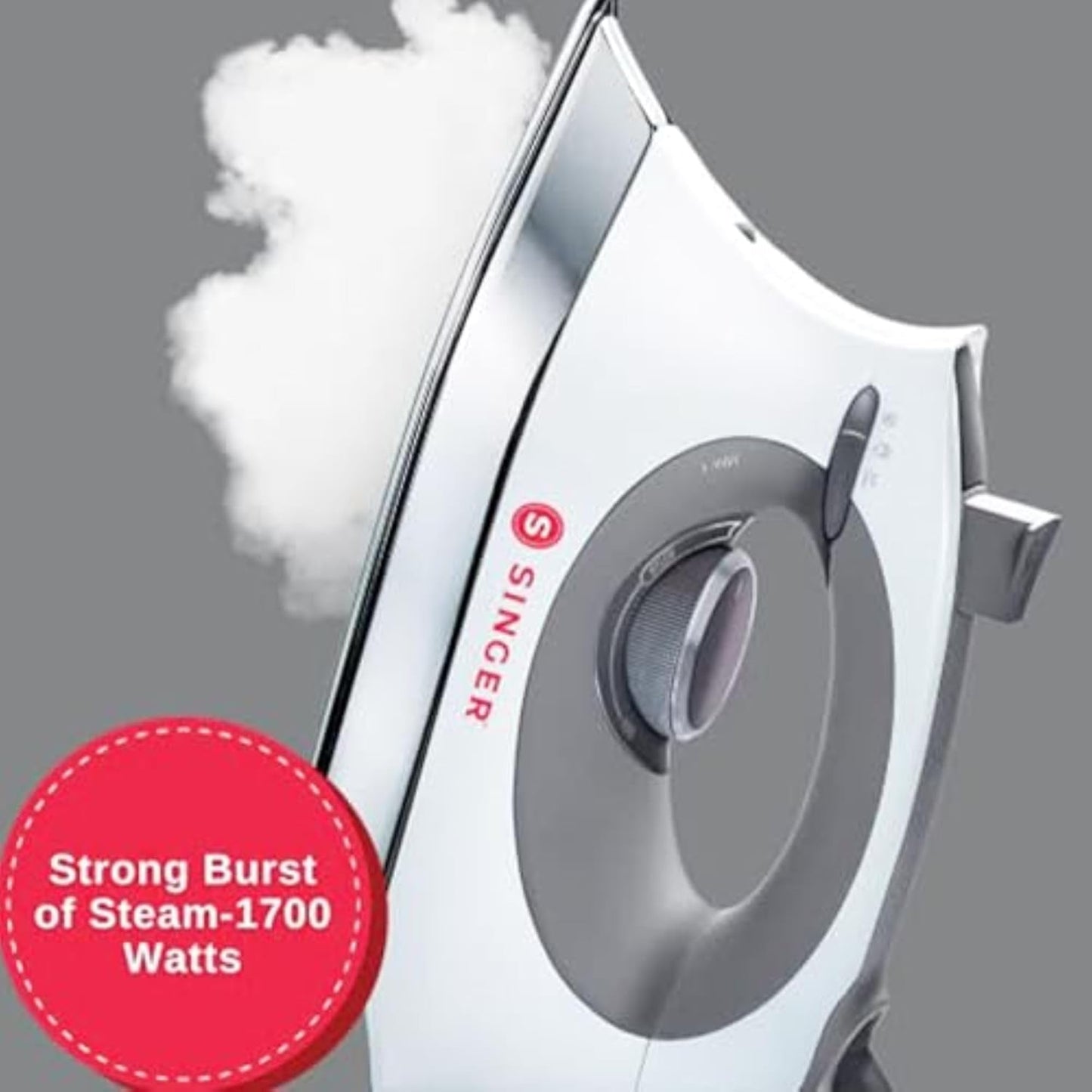SINGER SteamCraft Steam Iron (1700W) | Steamer with Stainless Steel Plate, OnPoint Precision Tip