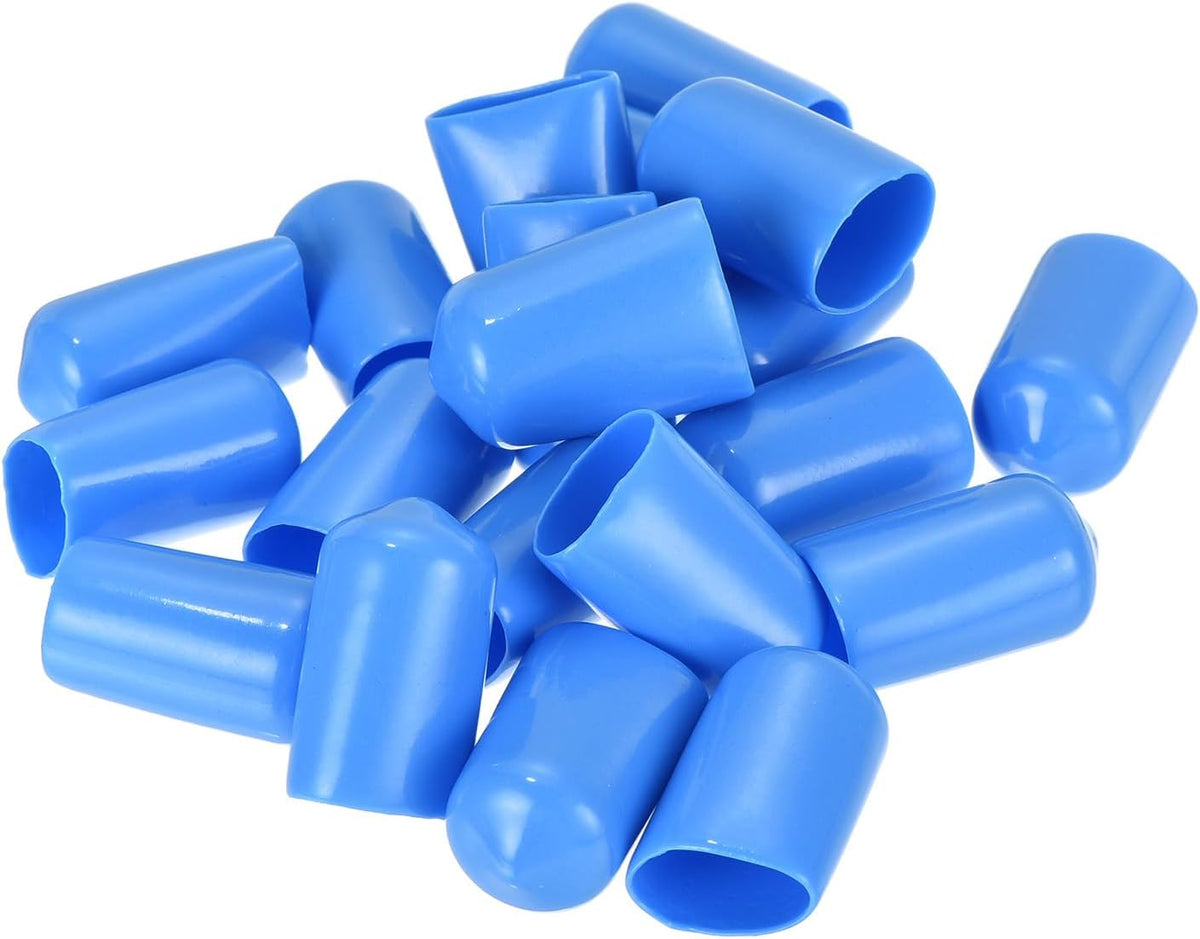 uxcell 20pcs Rubber End Caps 12mm(1/2 inch) ID Vinyl Round Tube Bolt Cap Cover Screw Thread