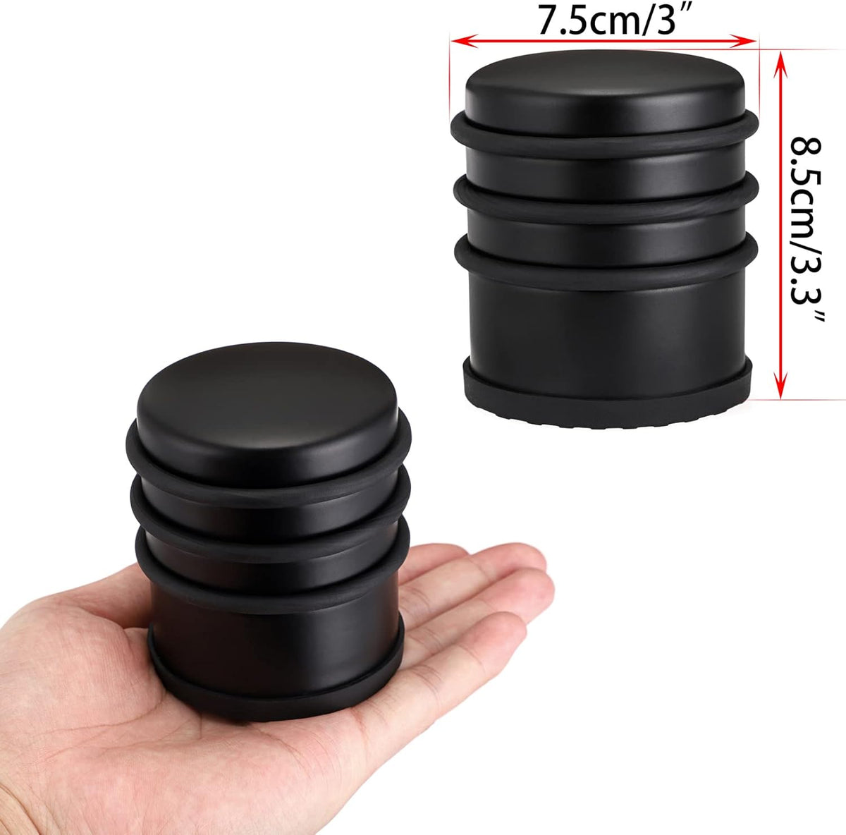Sumnacon Heavy Duty Floor Door Stopper No Drill - Durability Stainless Steel Door Stop with