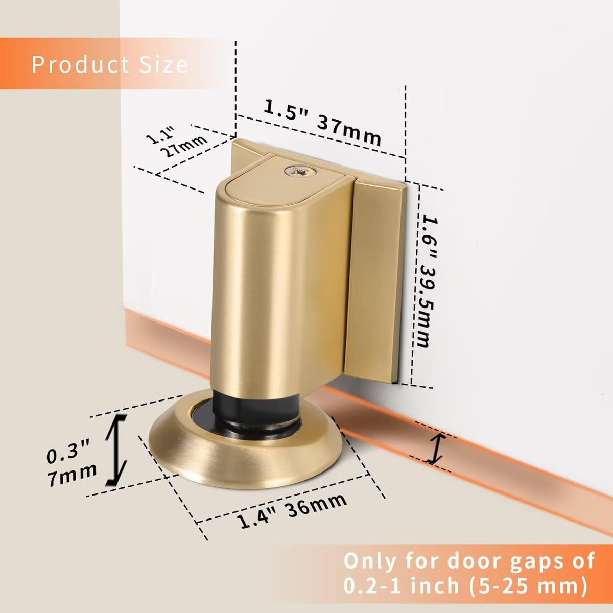 Bak Bo Magnetic Door Stoppers 1 Pack Bottom of Door Holder Keep Door Open No Drilling Magnet Floor
