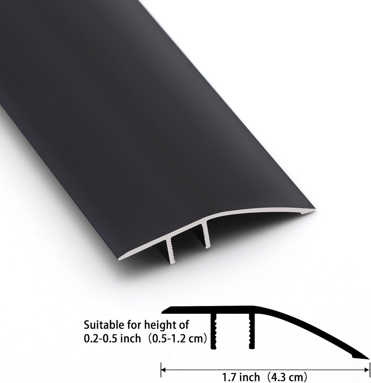 Gaahing Aluminum Floor Transition Threshold Strip, Bridge The Height Gap Between 0.2 to 0.5 inches