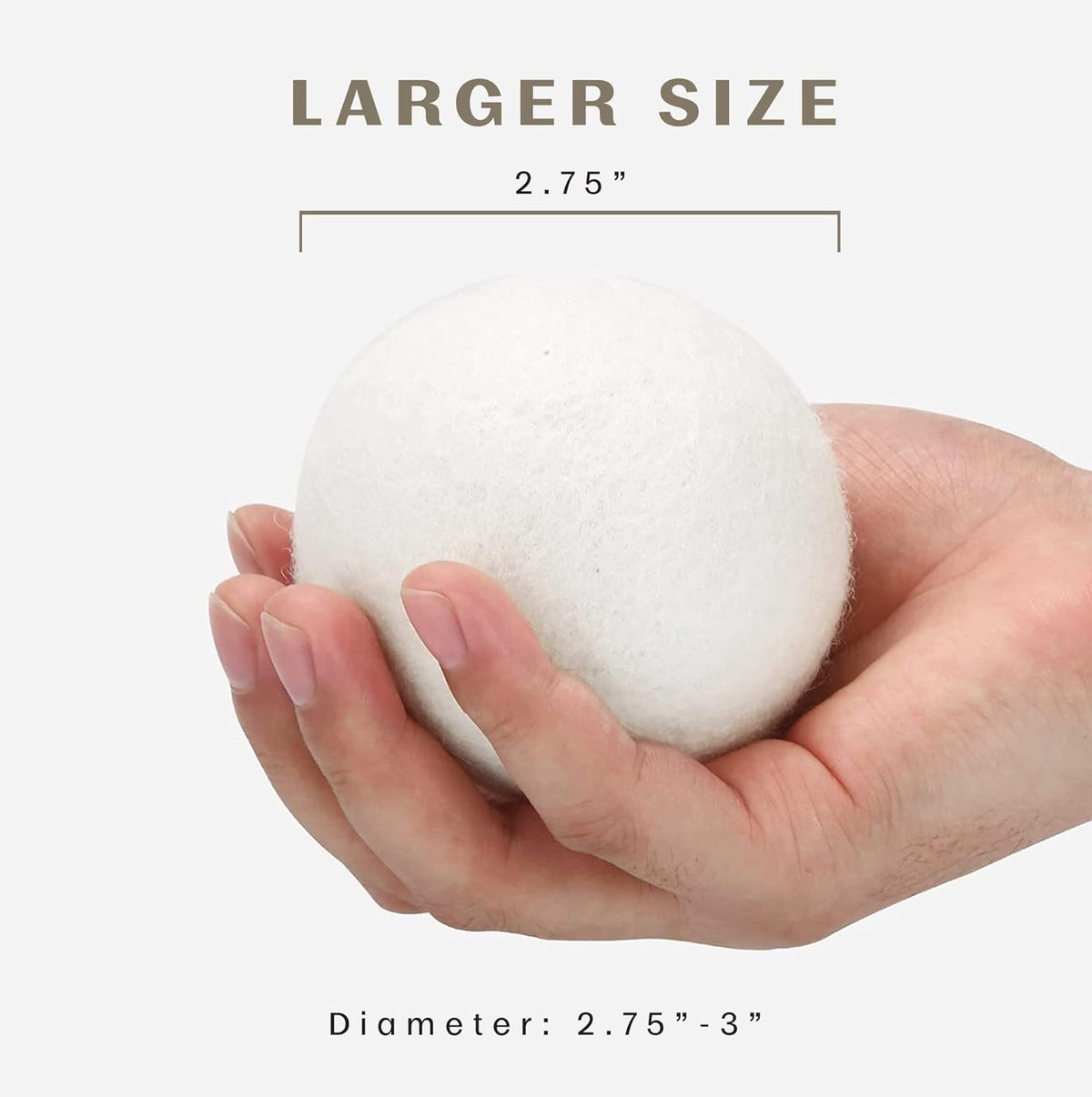 Pursonic Laundry Wool Dryer Balls – Reusable Dryer Balls Made from 100% Pure New Zealand Wool