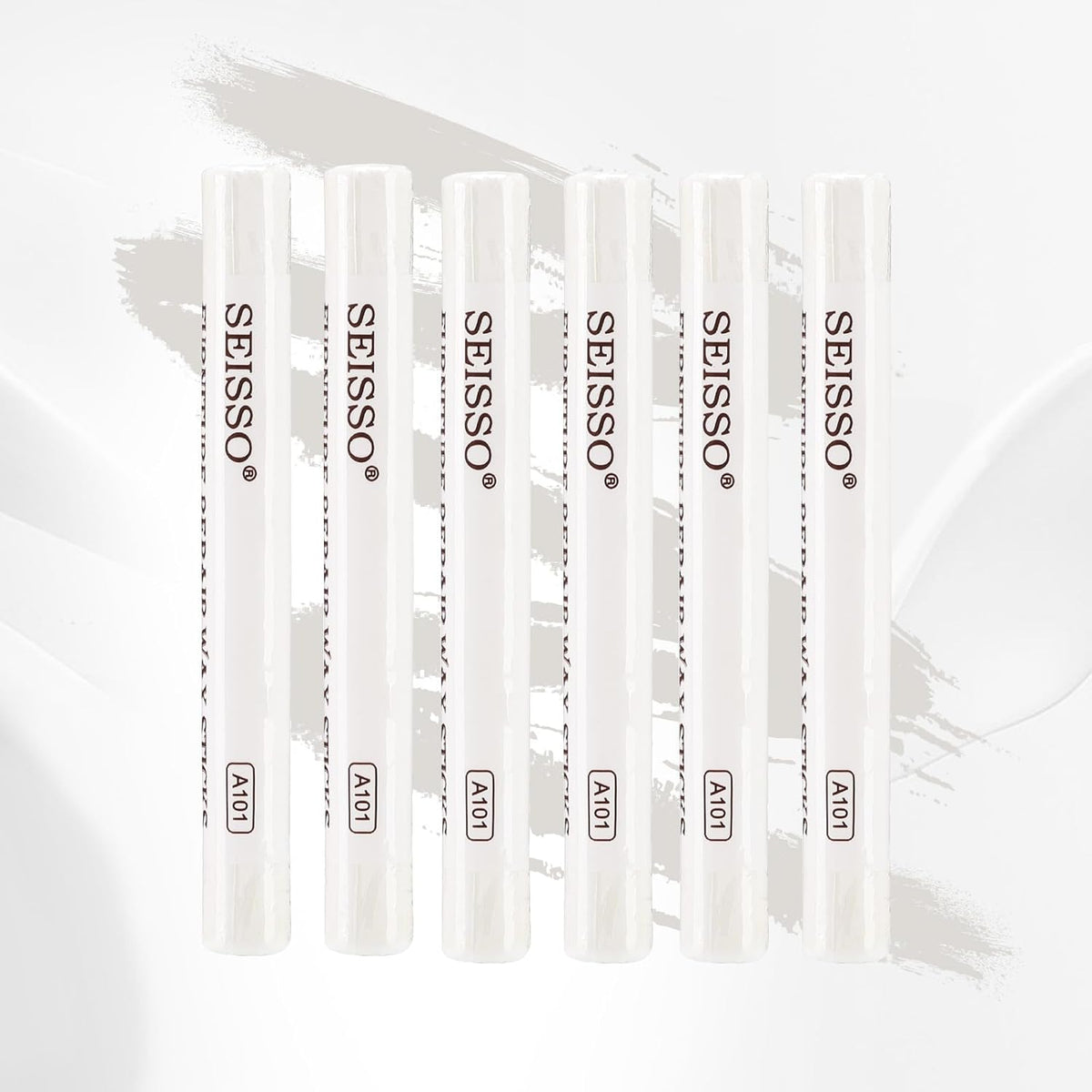 SEISSO Furniture Repair Crayon, 6 Pcs - Wood Filler Sticks, Scratch Repair Wax, Furniture Marking