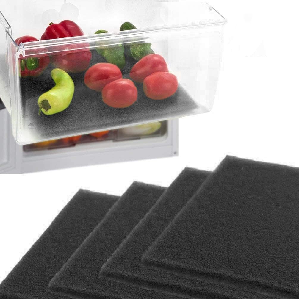 Dualplex® Fruit & Veggie Life Extender Liner for Fridge Refrigerator Drawers, 12x15 Inches (4 Pack)
