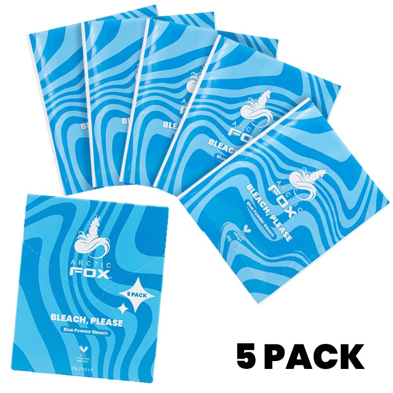 ARCTIC FOX Bleach Please, Blue Powder Bleach 5 Pack of Sachets (5 x 1oz) Stock up and save! Perfect