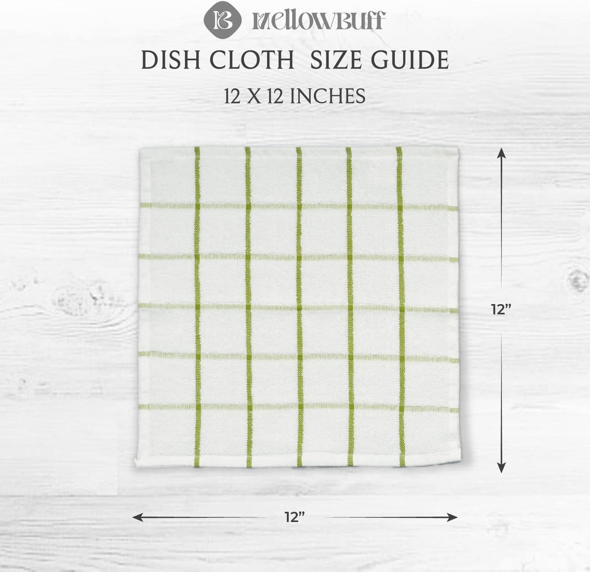 100% Cotton Terry Dish Cloth & Dish Towel, 6 Pack, Super Soft and Absorbent Kitchen Towels, Perfect