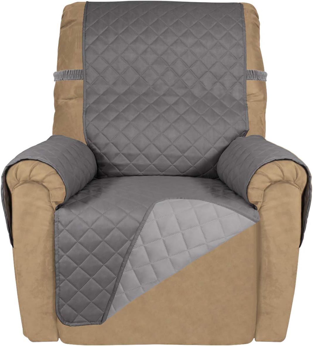 PureFit Reversible Quilted Sofa Cover, Water Resistant Slipcover Furniture Protector, Washable