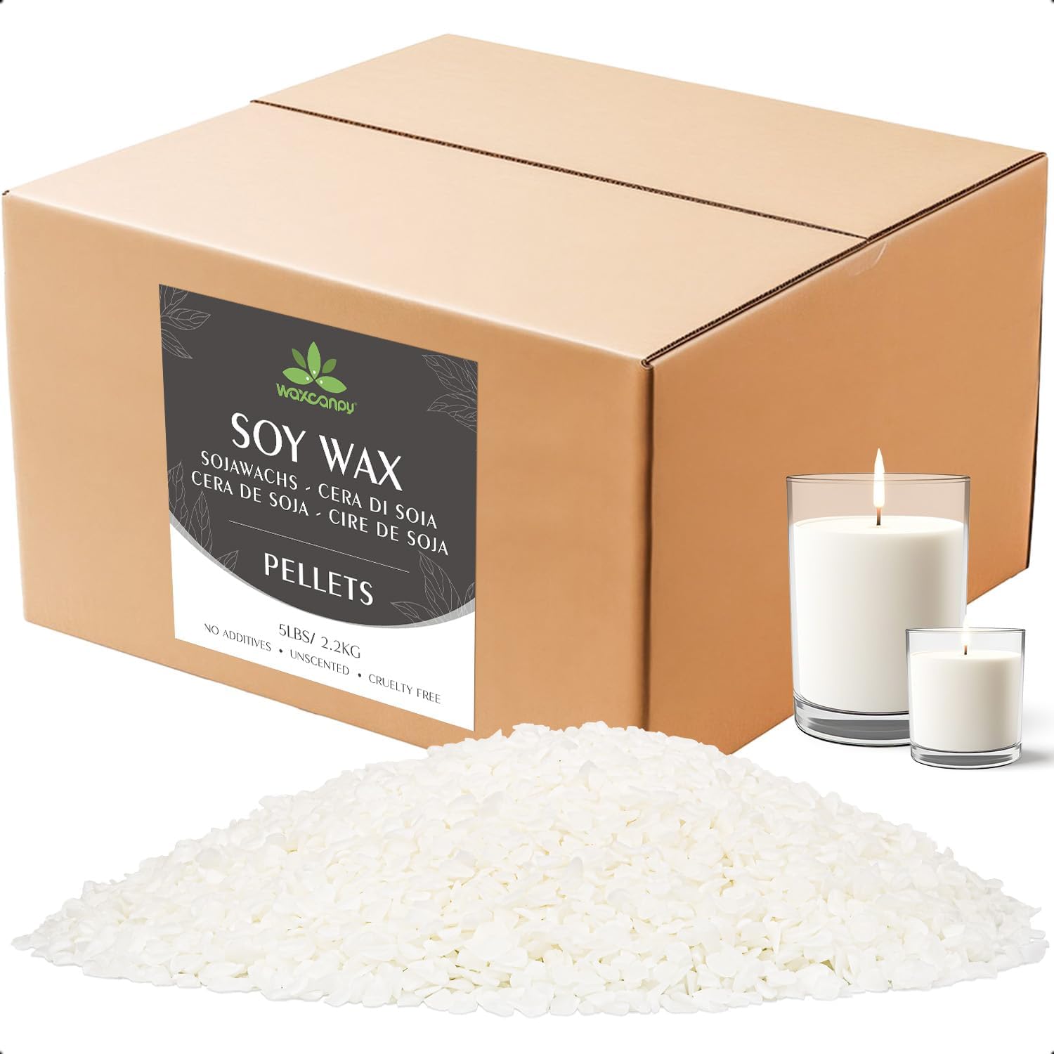 Soy Wax, Waxcanpy Natural Candle Wax, Organic Soy Wax for Candle Making from Farm, No Additives